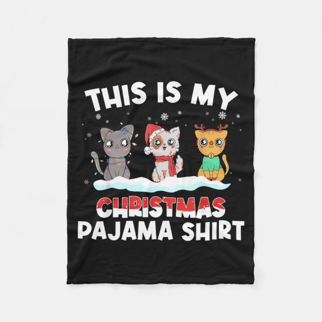 Couverture Polaire Xmas Cat Lover Pajama - This Is My Christmas Pajam (Devant)