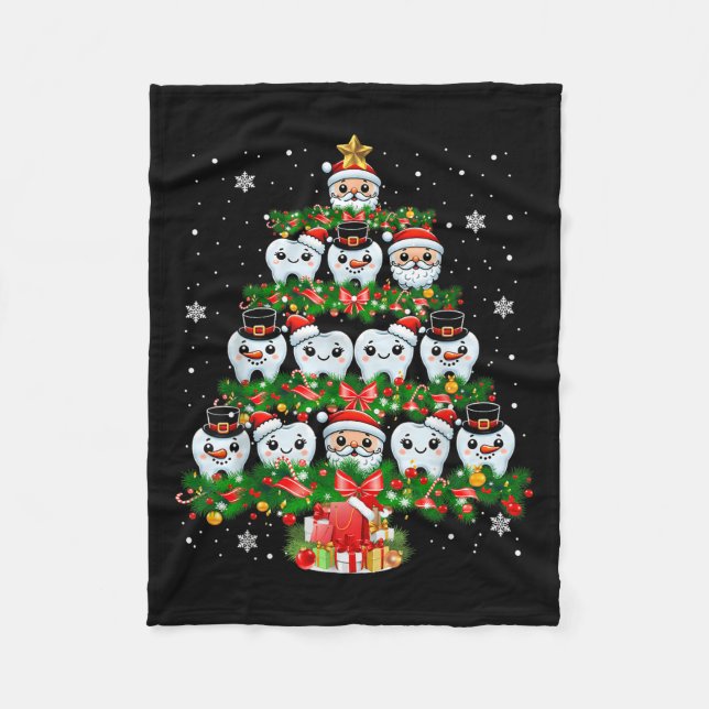 Couverture Polaire Xmas Lights Dents Docteur Dentist Dents Dents Dent (Devant)