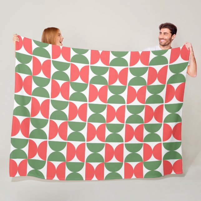 Couverture Polaire Xmas Mid-Century (En situation)