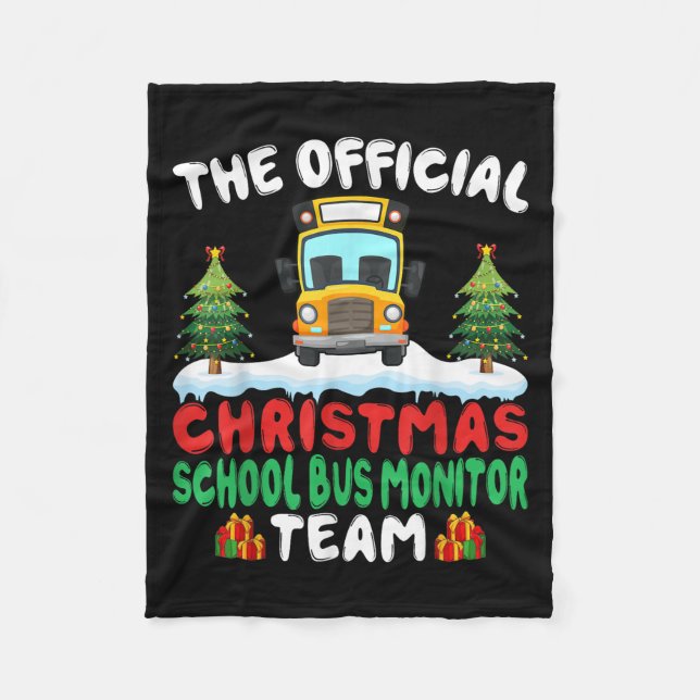 Couverture Polaire Xmas School Bus Monitor Team - School Bus Monitor  (Devant)