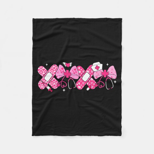 Couverture Polaire Xoxo Nurse Valentines Day Stethoscope Valentine Nu (Devant)