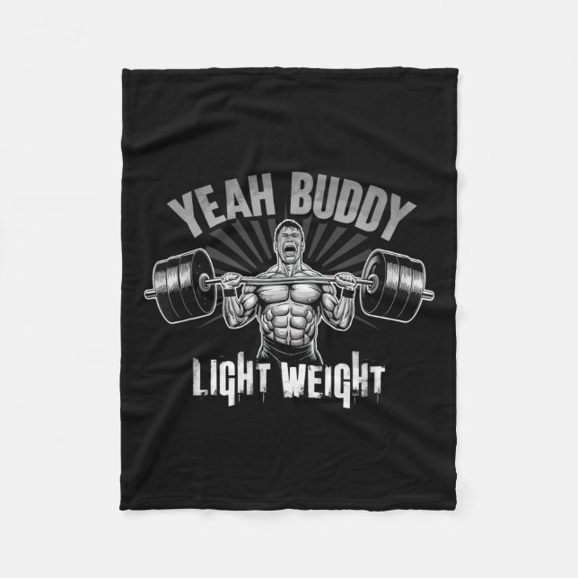Couverture Polaire Yeah Buddy Light Weight Bodybuilding Gym Funny Wei (Devant)