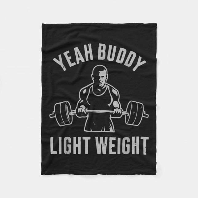 Couverture Polaire Yeah Buddy Light Weight Bodybuilding Gym Weightlif (Devant)
