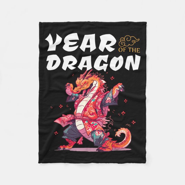 Couverture Polaire Year Of The Dragon Funny Dragons Chinese Zodiac Si (Devant)