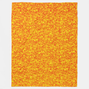 Couverture Polaire Yellow Orange Glitter