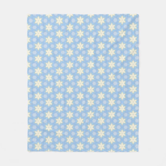 Couverture Polaire Yellow stars on Pale blue blanket (Devant)