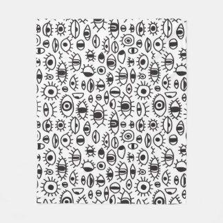 Couverture Polaire Yeux dessinés à la main : Doodle Arrière - plan sa