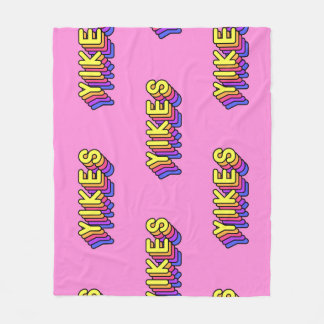 Couverture Polaire Yikes Mots : Papier Peint Vintage Rose.