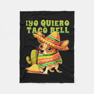 Couverture Polaire Yo Quiero Taco Chihuahua Chien Vintage Funny Bell