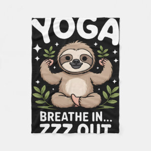 Couverture Polaire Yoga Respirer En Zzz Sortir Paresseux _2
