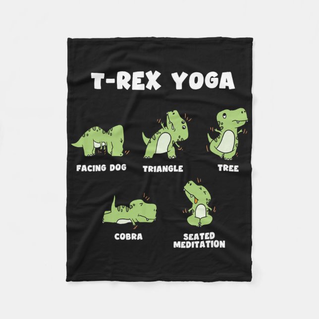 Couverture Polaire Yoga T-rex  (Devant)
