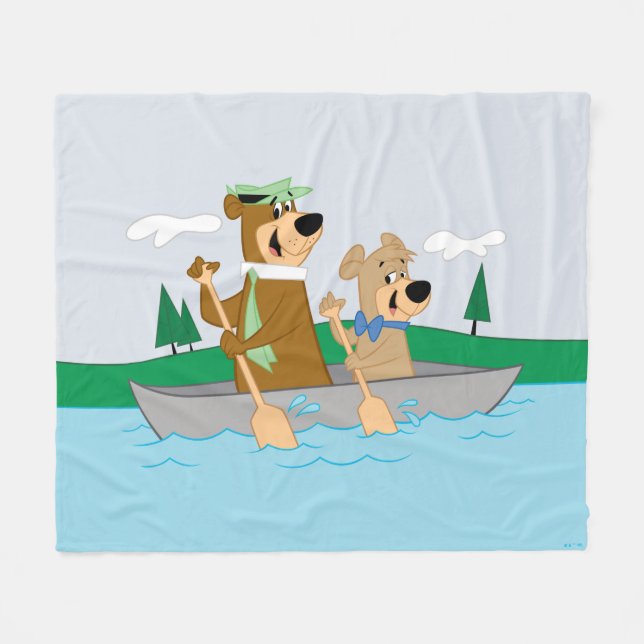 Couverture Polaire Yogi Bear et Boo Boo Fun Canoe Adventure (Devant (Horizontal))