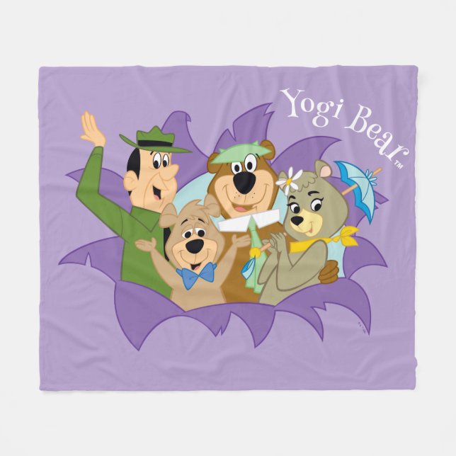 Couverture Polaire Yogi Ours et amis Surprise (Devant (Horizontal))