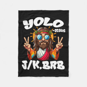 Couverture Polaire Yolo Jk Brb Jésus Chrétiens Fête de Pâques Drôle R