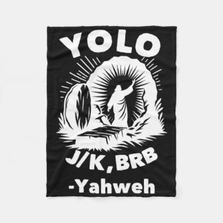 Couverture Polaire Yolo Jk Brb Jésus Yahweh Résurrection Chrétien Ea