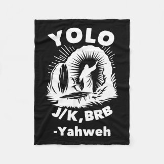 Couverture Polaire Yolo Jk Brb Jesus Yahweh Résurrection Christian Ea