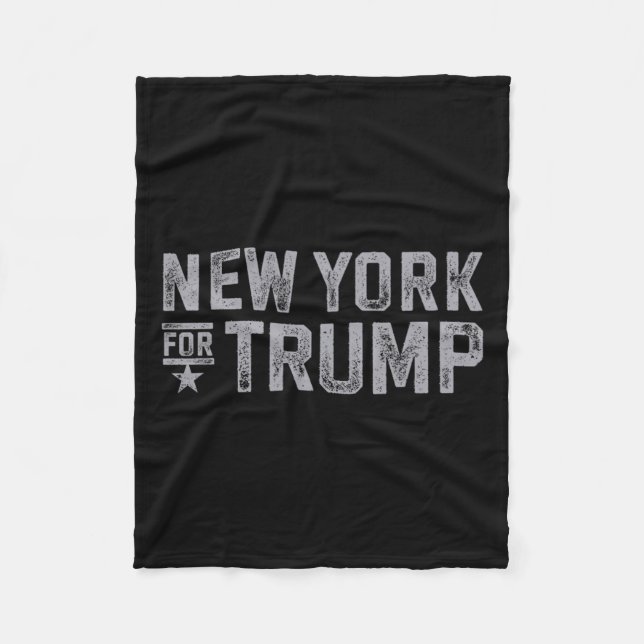 Couverture Polaire York Pour Trump 2024 New Yorkais Aime Le Coeur Tru (Devant)