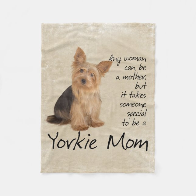 Couverture Polaire Yorkie Maman Blanche polaire (Devant)
