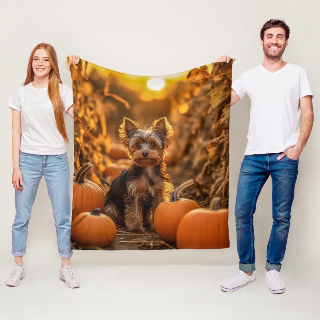 Couverture Polaire Yorkie Pup (En situation)