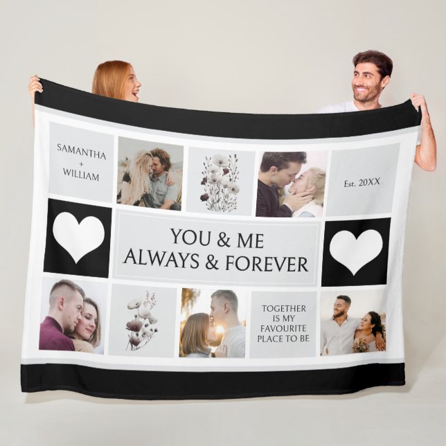 Couverture Polaire You and Me Always & Forever Photo Collage (En situation)