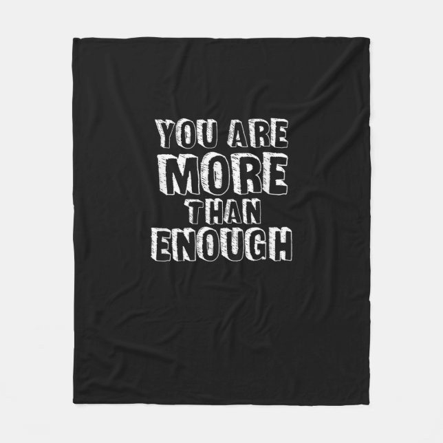 Couverture Polaire You Are More Than Enough Faith Based Self Love Des (Devant)