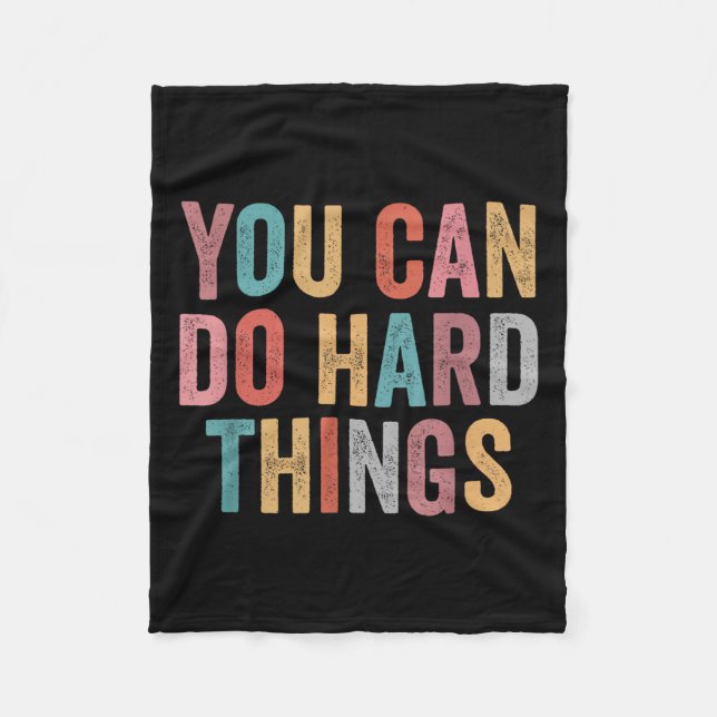 Couverture Polaire You Can Do Hard Things Motivational Quote Teacher  (Devant)