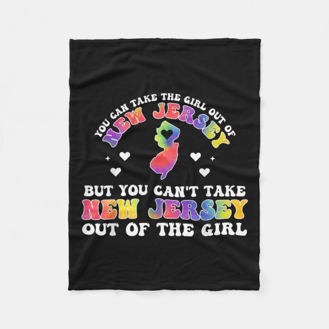 Couverture Polaire You Can’t Take New Jersey Out Of The Girl Fun Tie- (Devant)