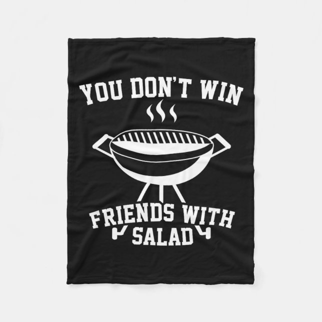 Couverture Polaire You Don't Win Friends With Salad - Funny  (Devant)