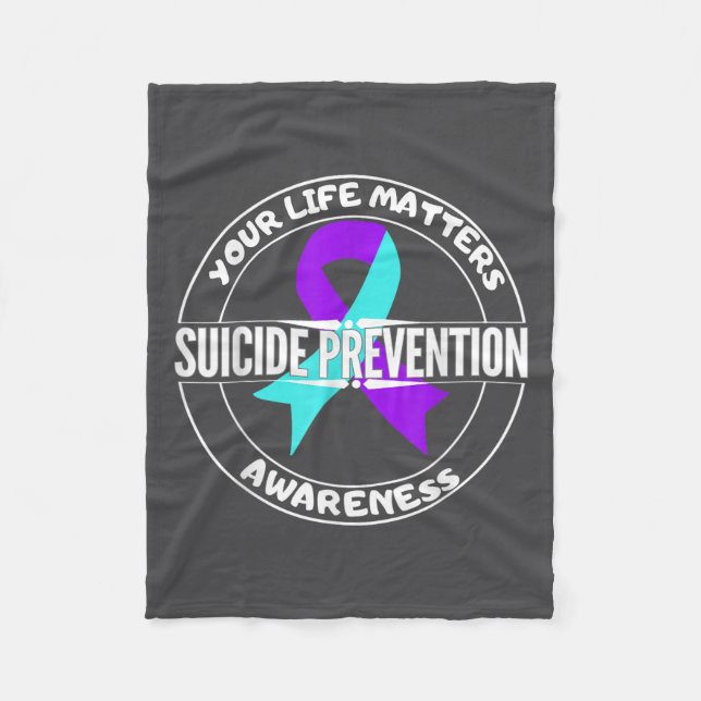 Couverture Polaire You Life S Suicide Prevention Awareness Teal Purpl (Devant)