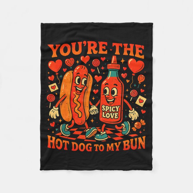Couverture Polaire You’re The Hot Dog To My Bun Funny Valentine Coupl (Devant)