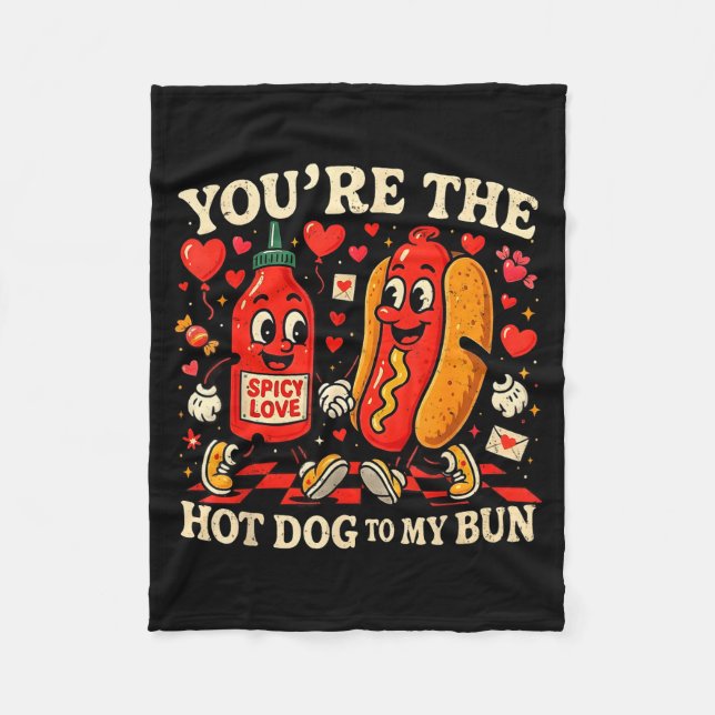 Couverture Polaire You’re The Hot Dog To My Bun Funny Valentine Coupl (Devant)