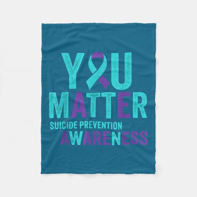 Couverture Polaire You Suicide Prevention Awareness Ribbon  (Devant)