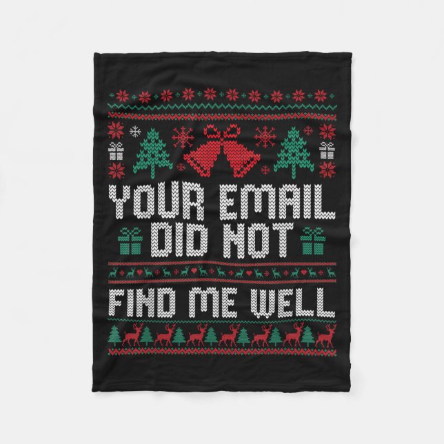 Couverture Polaire Your Email Did Not Find Me Well Ugly Christmas Off (Devant)