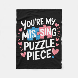 Couverture Polaire You're My Missing Puzzle Piece Valentine Matching 