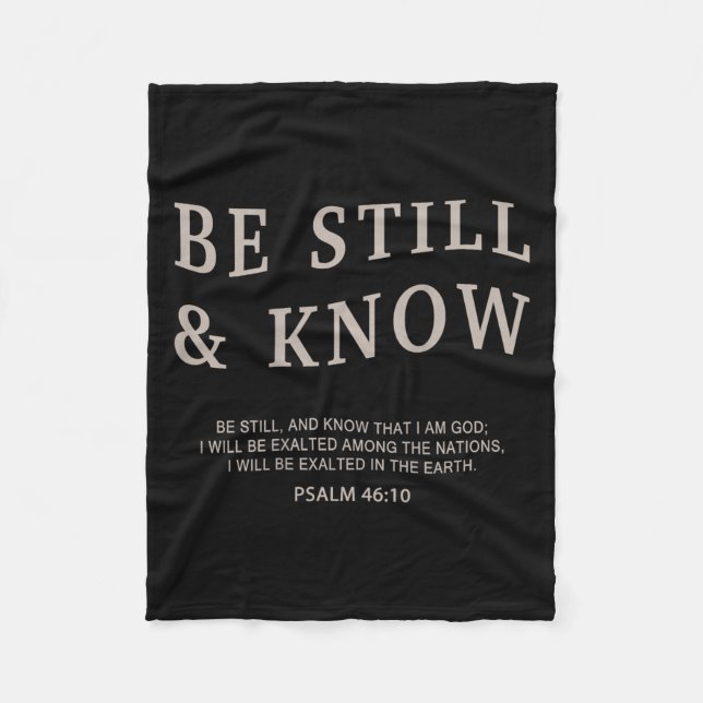 Couverture Polaire Youth Be Still &amp; Know Christian Teen Girl Wome (Devant)