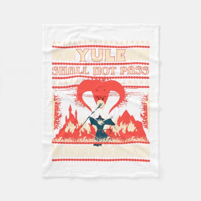 Couverture Polaire Yule Shall Not P Fantasy Wizard Holiday Pun Funny  (Devant)