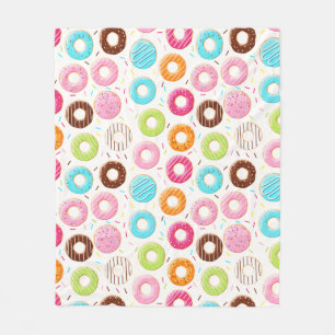 Couverture Polaire Yummy coloré arroser beignets motif