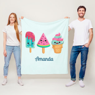 Couverture Polaire Yummy Ice Cream Trio Vibe été