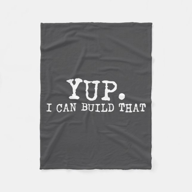 Couverture Polaire Yup I Can Build That Funny Woodworking Carpenter Q (Devant)