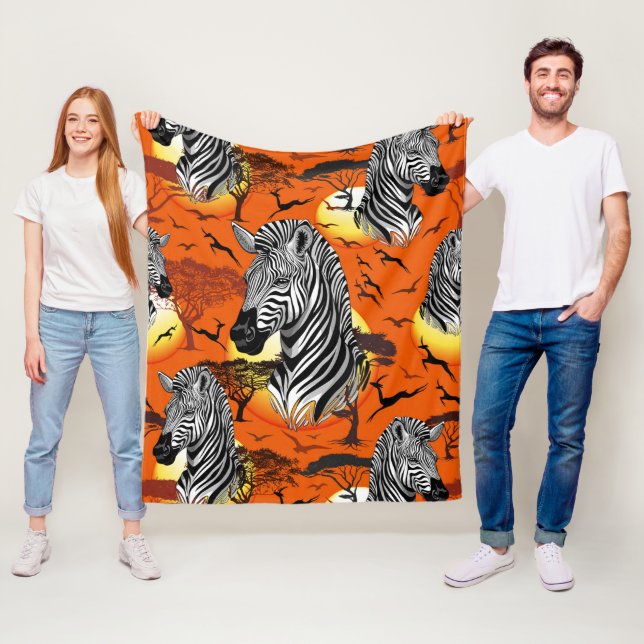 Couverture Polaire Zebra African Savanna Wild Animal (En situation)