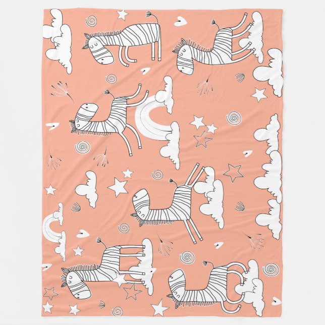 Couverture Polaire Zebra Animal Line Set (Devant)