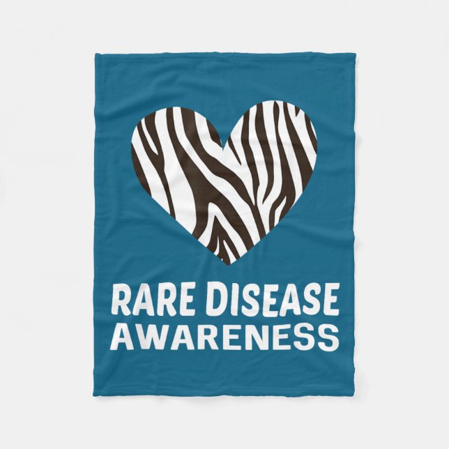 Couverture Polaire Zebra Heart Rare Disease Awareness Gift 2020  (Devant)