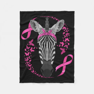 Couverture Polaire Zebra Sensibilisation au cancer du sein Pink Banda