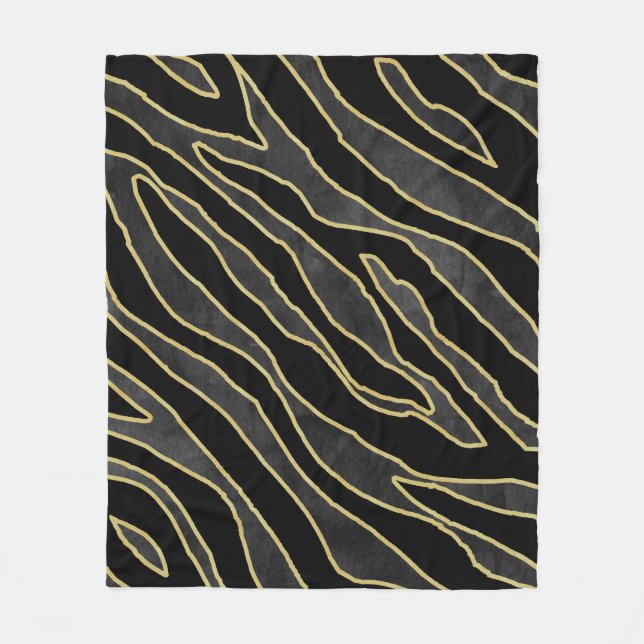 Couverture Polaire Zebra Stripes : Abstrait Monochrome Sans Seamless. (Devant)
