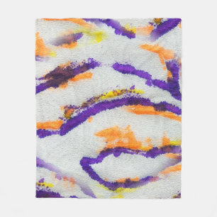 Couverture Polaire Zèbre animal sans joint. Motif d'art sale. Abstrai