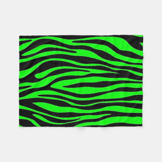 Couverture Polaire Zèbre de vert de chaux (Devant (Horizontal))