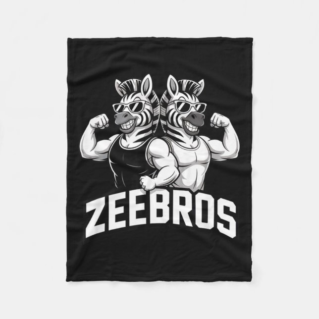 Couverture Polaire Zeebros Cute Zebra Duo Design For Zebros Lovers  (Devant)