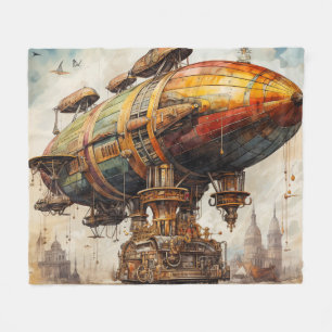 Couverture Polaire Zeppelin Steampunk vintage (1)