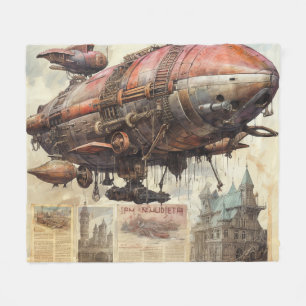 Couverture Polaire Zeppelin Steampunk vintage (9)