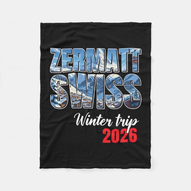 Couverture Polaire Zermatt Switzerland Winter Trip 2026 Alps Ski Swis (Devant)